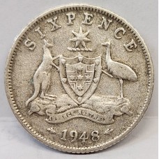 AUSTRALIA 1948 . SIXPENCE AUSTRALIA 1948 . SIXPENCE
